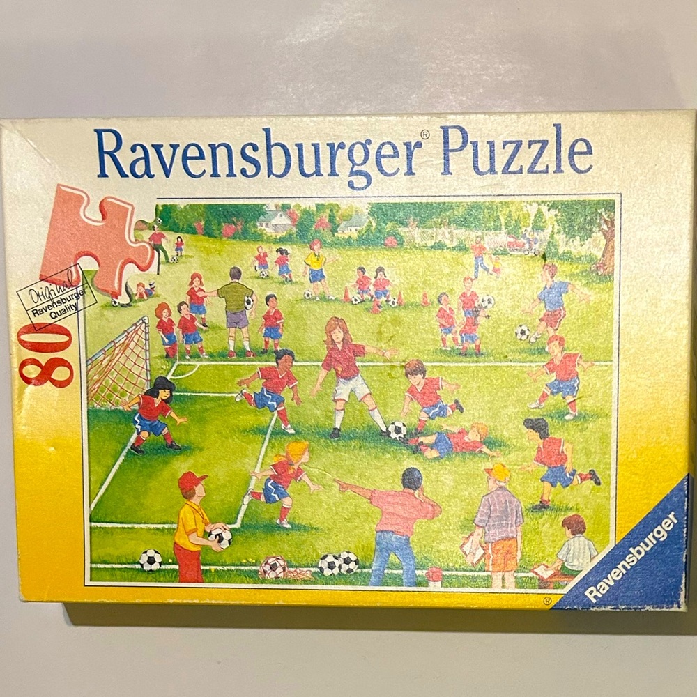 Vintage Ravensburger 80 Piece Puzzle - “Soccer Practice” - From 1994.